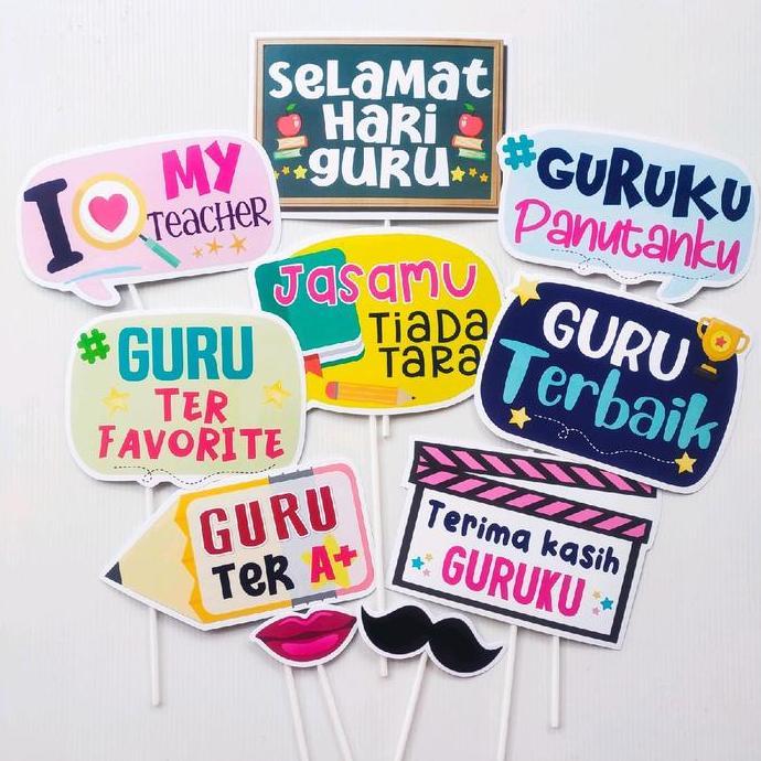 Ptyt- Props Hari Guru Dan Teacher Day Fun Props Photobooth