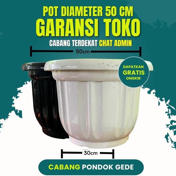 Plnt- Lokasi Pondok Gede Grosir Pot 50 Cm Hitam Bunga Tambulapot