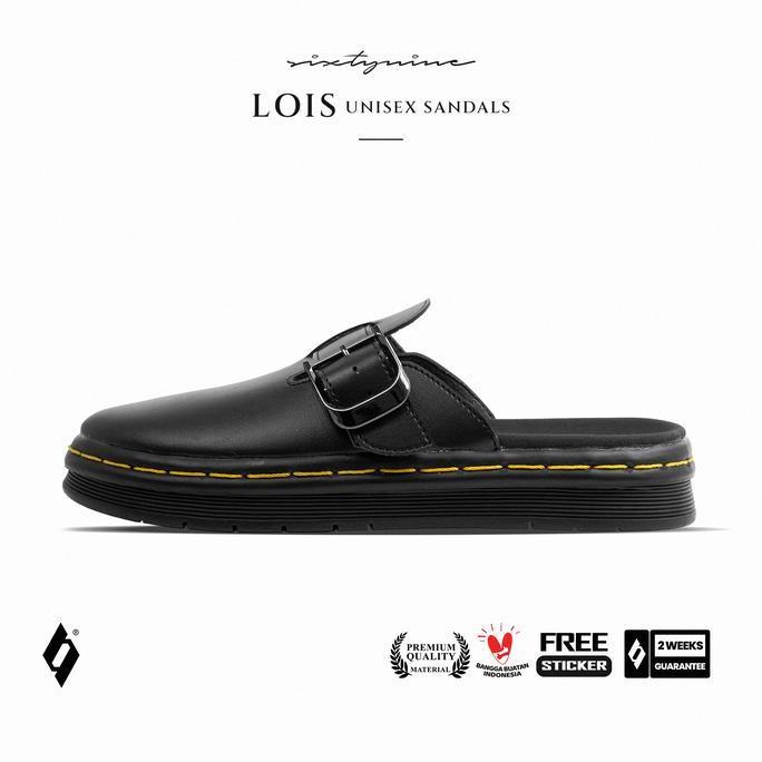 BEBAS ONGKIR - SIXTYNINE - Lois - Sandal Kulit Slop Pria Wanita Keren Terbaru 2025