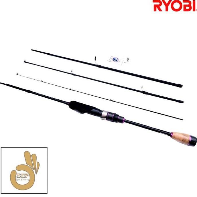 TERMURAH - Joran Travel Rod Ryobi Mystcal Flame UL Spinning Ring Fuji Sambung 4