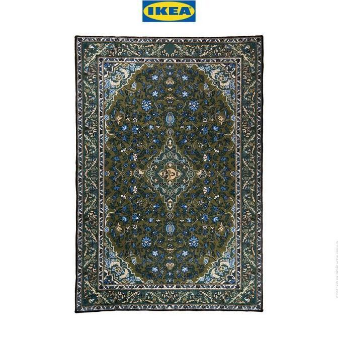 IKEA SHUFU Karpet Kecil Minimalis Hijau 75x115cm