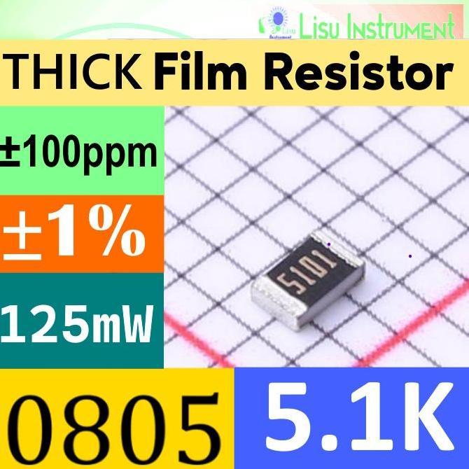 SMD 5.1K RESISTOR 0805 1% SMT 5K1