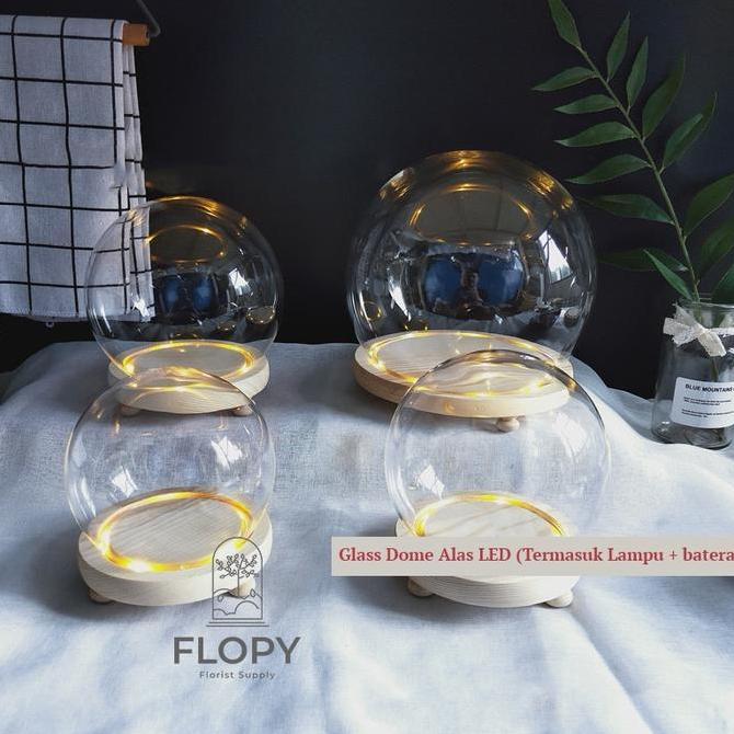 TERLARIS - Glass Dome Circle / Bulat / Flower Dome Bulat Import