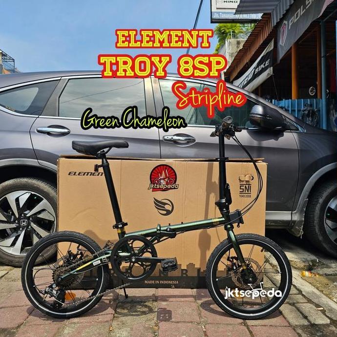 Terlaris Sepeda Lipat Element Troy 8Sp