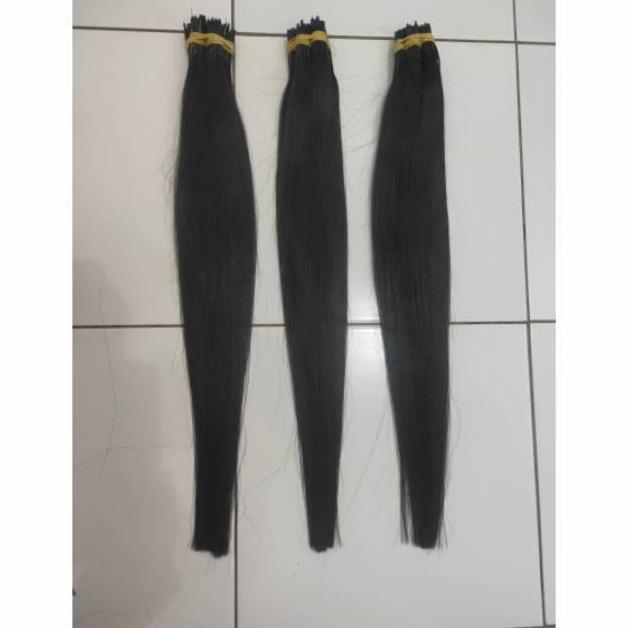 Rambut Sambungan Tebal 50 - 55cm isi 100 Helai 100% Rambut Asli