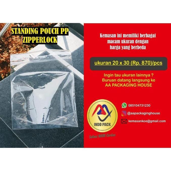 Stand Up Pouch Plastik PP 20 x 30