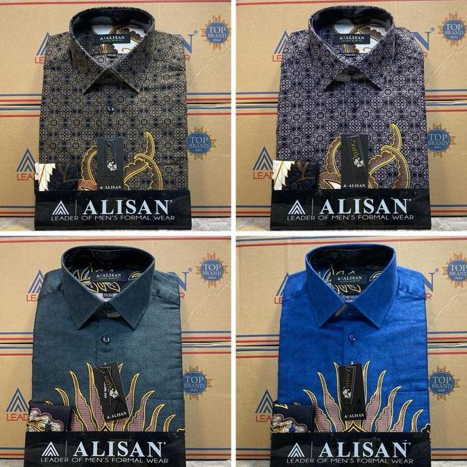 Kemeja Alisan Batik Lengan Panjang Slimfit Semua Varian Formal Katun