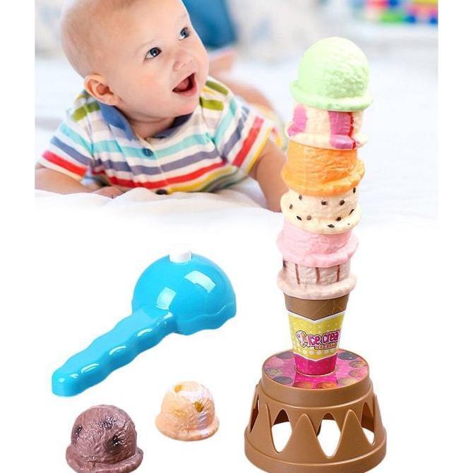 Mainan Anak Ice Cream Tower Mainan Es Krim / Mainan Edukasi EsKrim