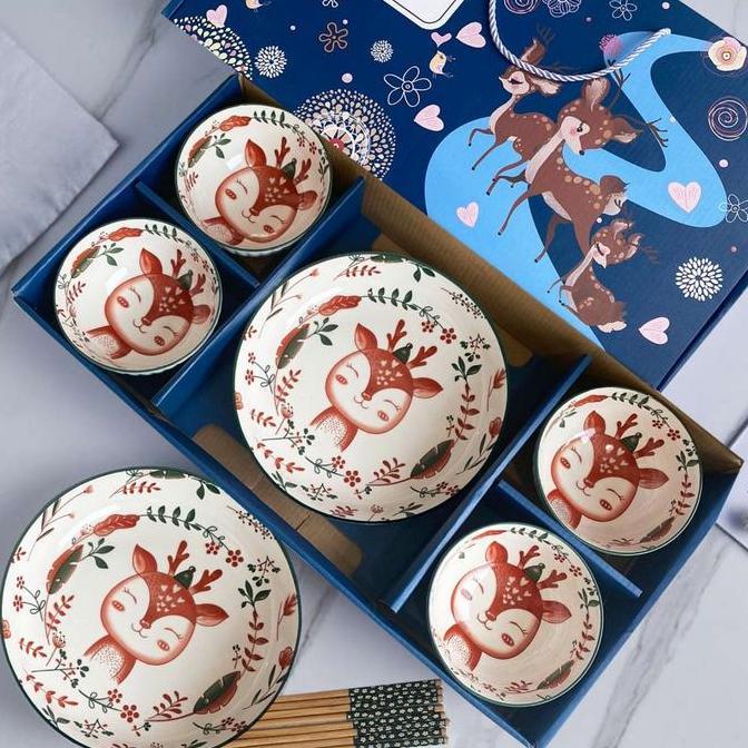 Aveline Hampers Christmas Mangkok Set Premium/Christmas Gift Bowl Set