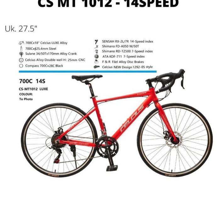 Terlaris Sepeda Balap Roadbike 700C Celcius Luxe Alloy