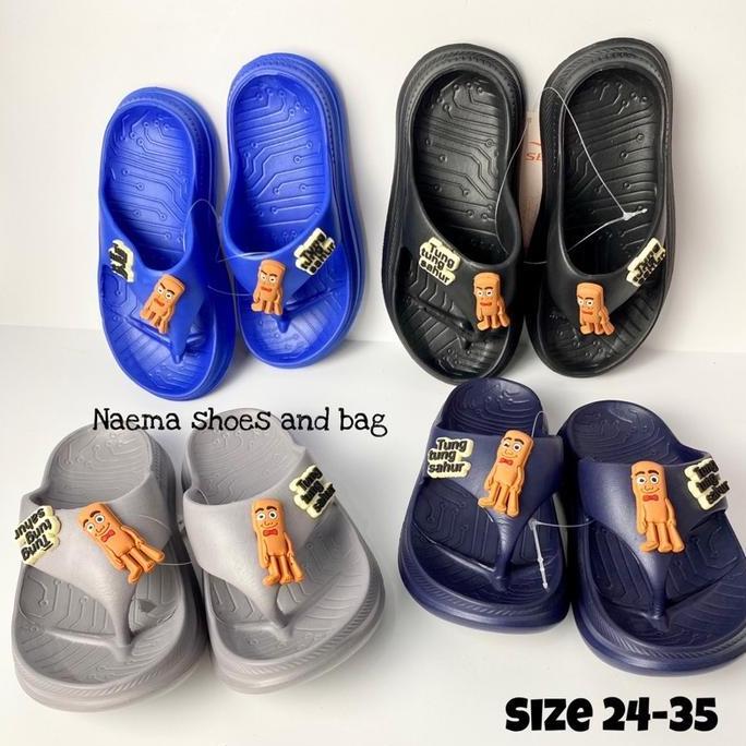 Sptkrn- Sandal Capit Anak Laki Laki Tungtungsahur Terbaru - Sandal Karet Capit Anak Laki Laki 3-10 T