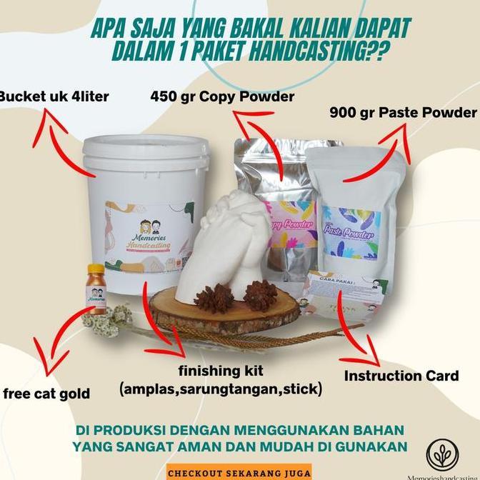 PAKET COUPLE HAND CASTING KIT  (READY STOCK) CETAKAN TANGAN