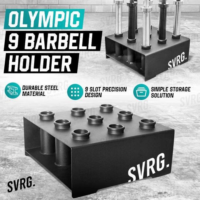 SVRG. Olympic Barbell Bar Holder Stand - Barbel Rak - Bars rack