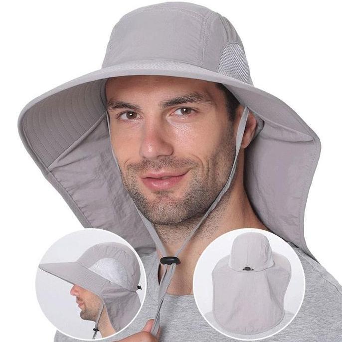 Topi Kupluk Pelindung Kepala dan Leher Pelindung Panas Anti UV Waterproof