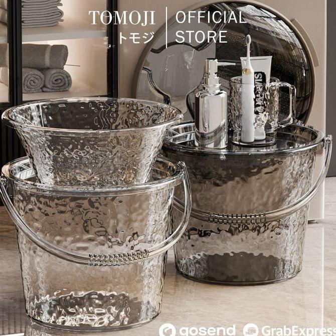 TOMOJI Ember Gayung Baskom - Perlengkapan Mandi Minimalis Estetik & Berkualitas, Desain Modern, Coco