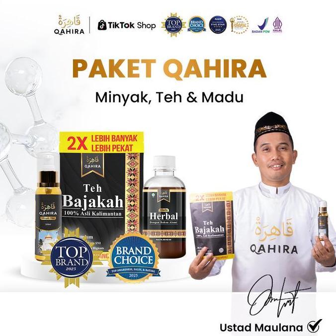 Grl- Promo Qahira-Paket Hemat-Minyak, Teh Dan Madu Bajakah Premium Untuk Kempeskan Benjolan, Suplema