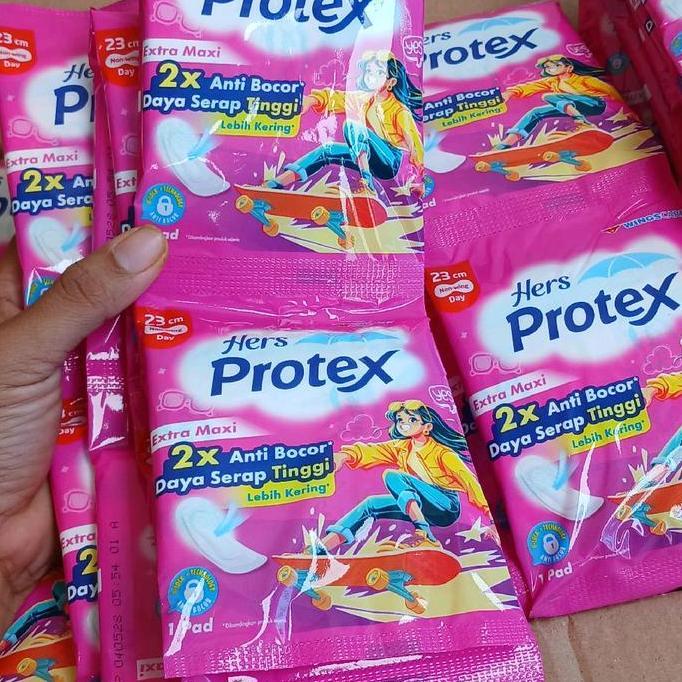 Wonfull- 5 Renceng Hers Protex Extra Maxi Isi50 Sachet Pembalut Wanita Nonwing Harga Murah