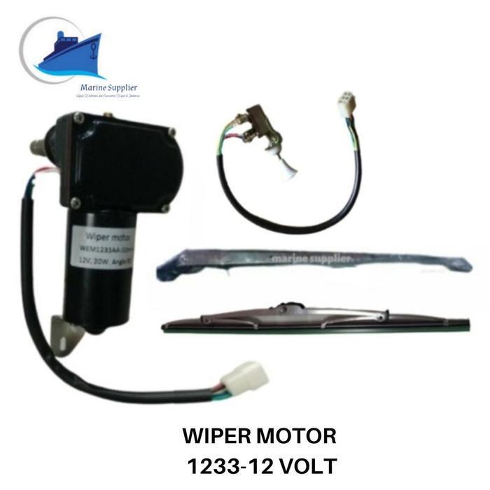 Wiper Motor Heavyduty Set Arm Dan Blade Untuk Kapal Marine 12 Volt Single Shaft Single Arm Seamaster
