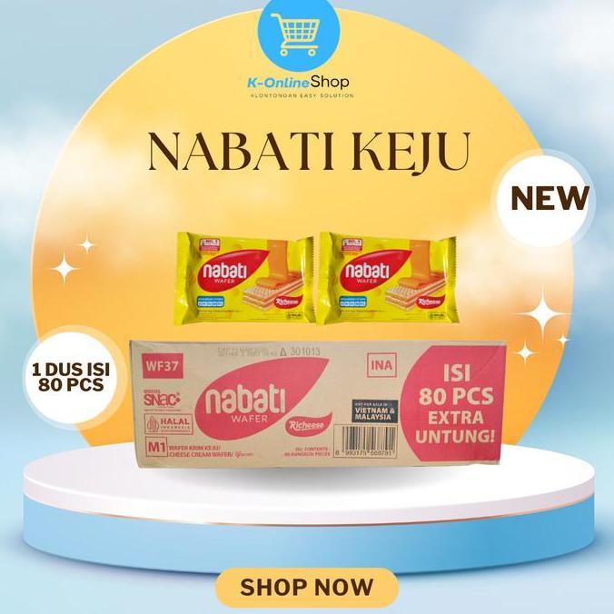 [KOL X MEGPAY09] NABATI WAFER 1 DUS  KEJU  COKLAT - 1 DUS ISI 80 BKS
