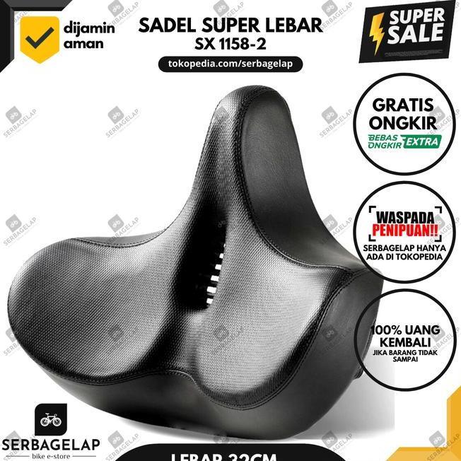 Jok Sadel Saddle Sepeda Lebar Per Empuk Mtb Sepeda Lipat