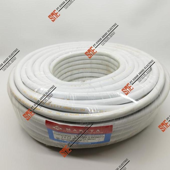 TERMURAH - Kabel Makita NYMHY NYYHY 4x2.5 ROLL 50M Putih