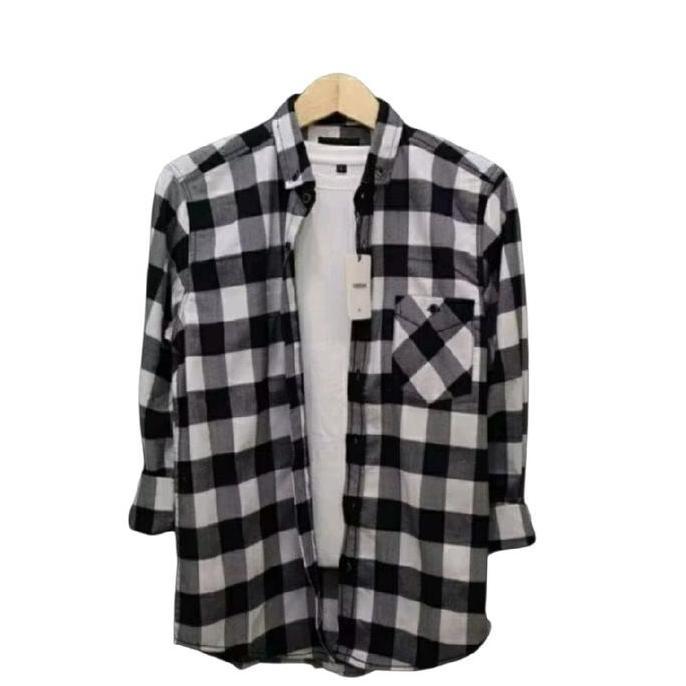 Kemeja Flanel Lengan Panjang Cowok Cewek