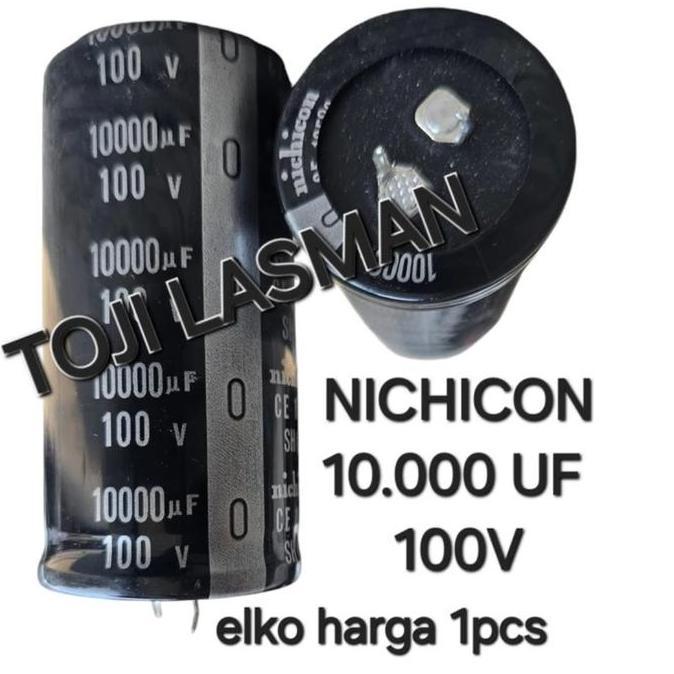 Sks- ( 10.000 Uf 100V Nichicon )  Elko Elco Super Origin Original Ori Asli Isi Full 10.000Uf 100 V V