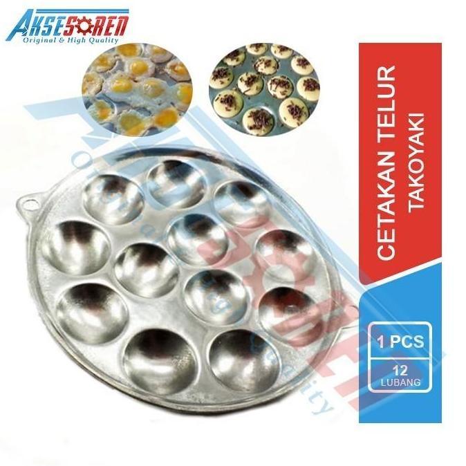 New- Cetakan Telur Puyuh [12 Lubang] / Wajan Takoyaki / Penggorengan Telor
