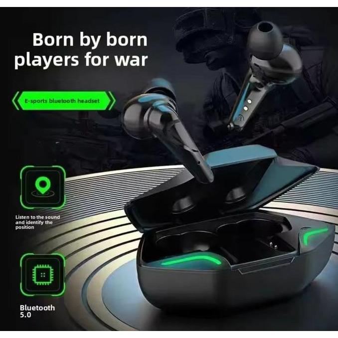Azrilbagusshop - Tws G11 Bluetooth Gaming Earphone Led Casing