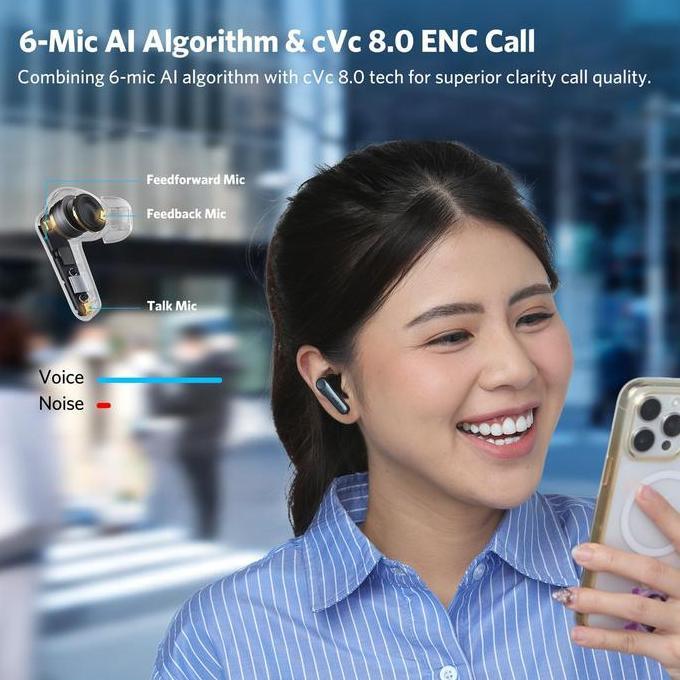 Azrilbagusshop - Earfun Air Pro 4 Tws Anc Snapdragon Ldac Auracast Original