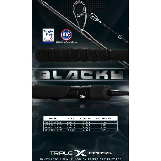 TERBARU - Joran Pancing Blood Blacky 165/180 cm Solid Carbon .