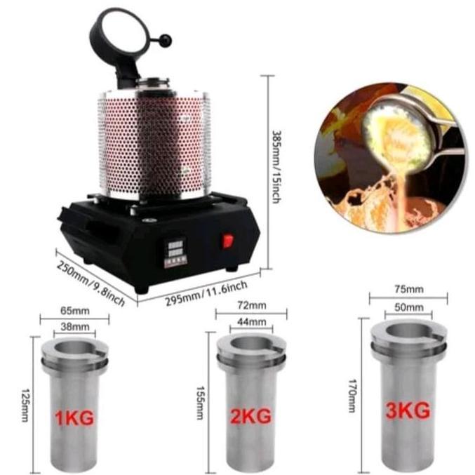 Melting Furnace Alat Pelebur Emas,Timah,Tembaga,Perak / Alat Lebur Logam Listrik Emas,tembaga,timah 