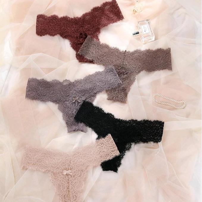 Promo Jenny Panties Thong Gstring Celana Dalam CD Wanita Cewe Transparan Cute VS lacy Lacie Renda La