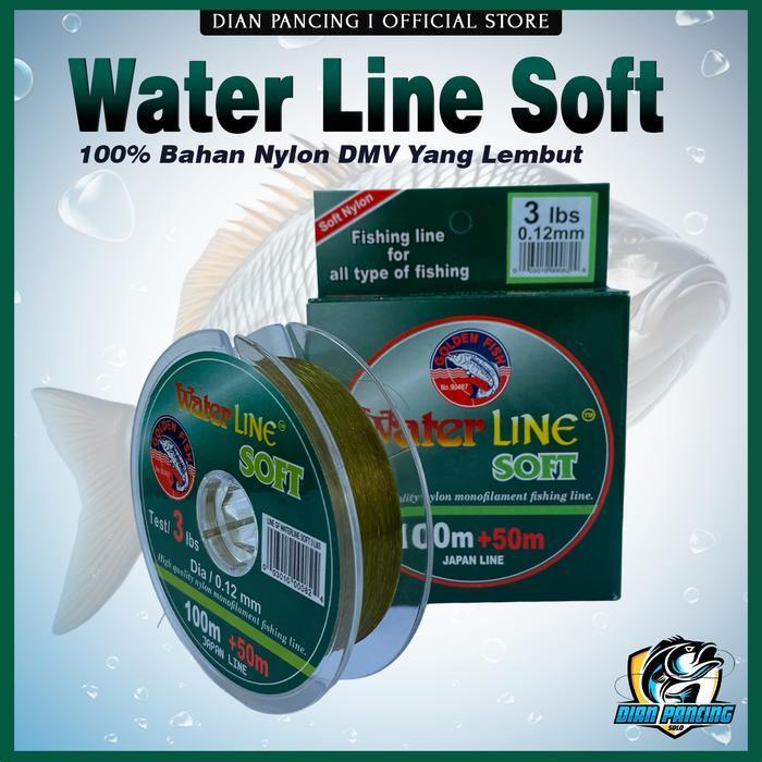 Senar Pancing Water Line Soft Golden Fish 100+50M Nylon Monofilament