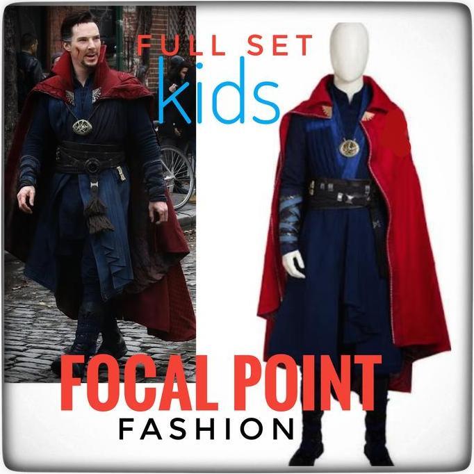 TERLARIS kostum Doctor strange Marvel anak superhero cosplay Hoween Costume READY STOCK