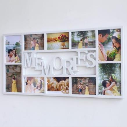 Pigura Foto Memories Bingkai Dekorasi Home 10 Slot Ukuran 3R 4R Frame Figura Dinding