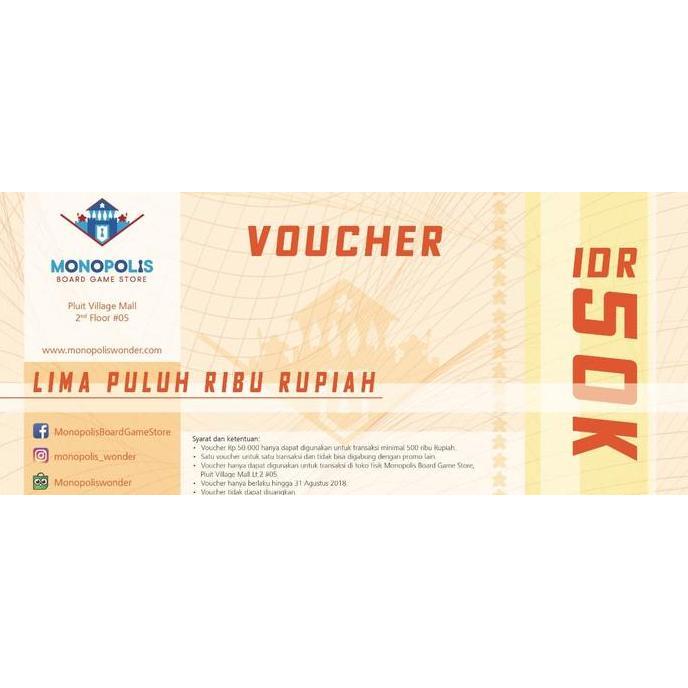 VOUCHER MONOPOLIS  50 RIBU RUPIAH KODE 1267