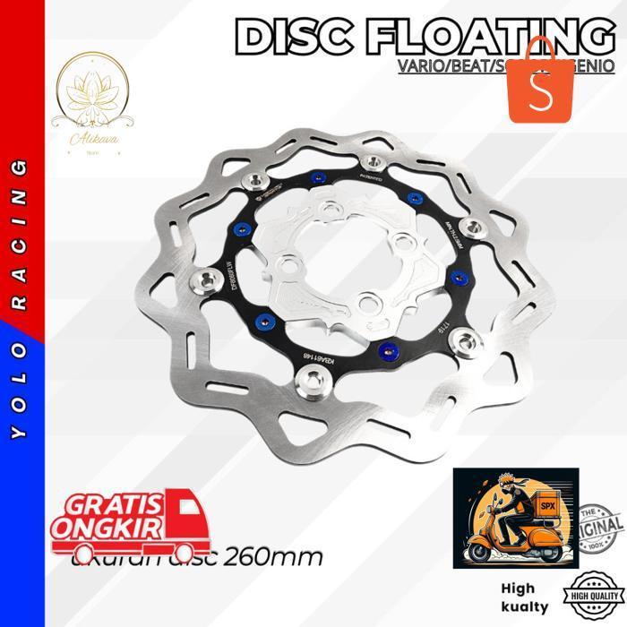ALIKAVASTORE DISC GALFER  260MM CAKRAM GALFER 260MM DISK GALFER 260MM DISC VARIO CAKRAM BEAT BREKET 