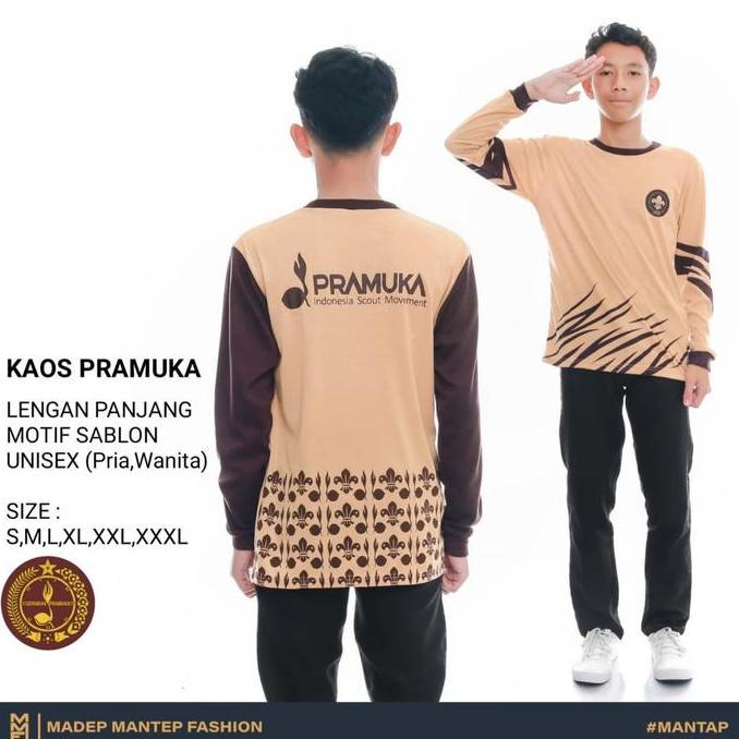 Kaos Pramuka Lengan Panjang Kaos Kegiatan PRAMUKA Kaos Pembina Pramuka MMF