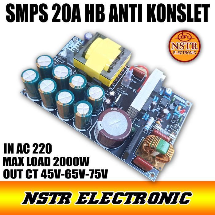 Smps 20A Hb Anti Konslet Set Volt 45V-65V-75V Original Dan Terpercaya
