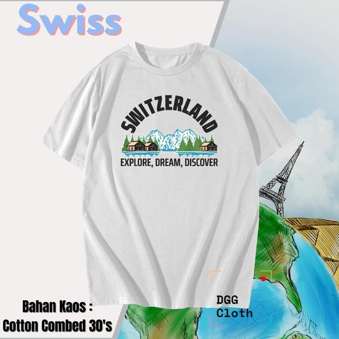 KAOS SOUVENIR NEGARA SWISS BANYAK MODEL, BAJU OLEH-OLEH SWISS_ 5