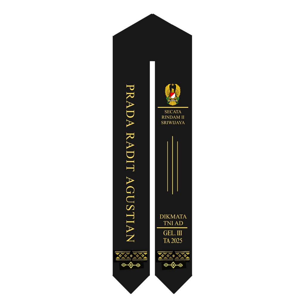 Selempang pelantikan TNI/Selempang Pelantikan TNI AD/ Selempang Pelantikan Motif Batik