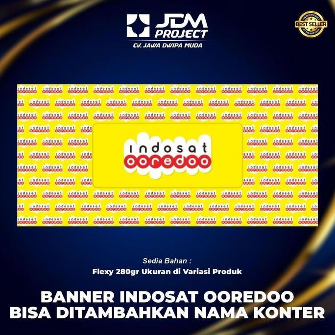 JDM Project - Banner / Spanduk Backdrop Dinding Konter Indosat Ooredoo