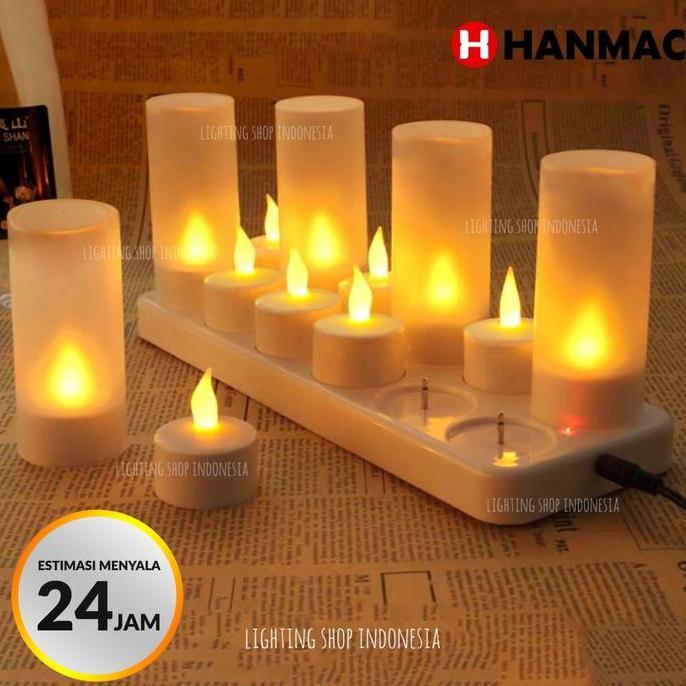 Lampu lilin led elektrik charger lampu tidur lampu bar hias pesta