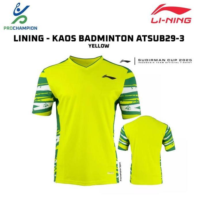 Kaos Jersey Badminton LINING Player Series Sudirman Cup ATSUB29-3 / ATSUB29 Yellow