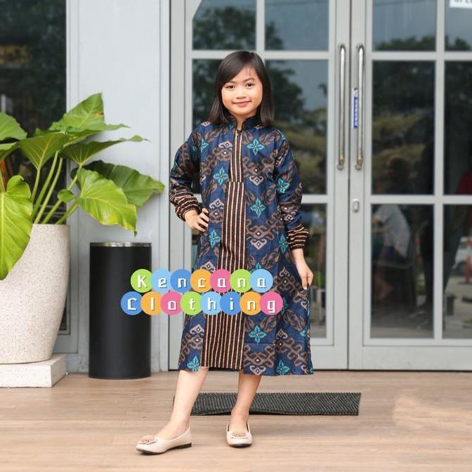 Couple Keluarga Motif Songket Navy