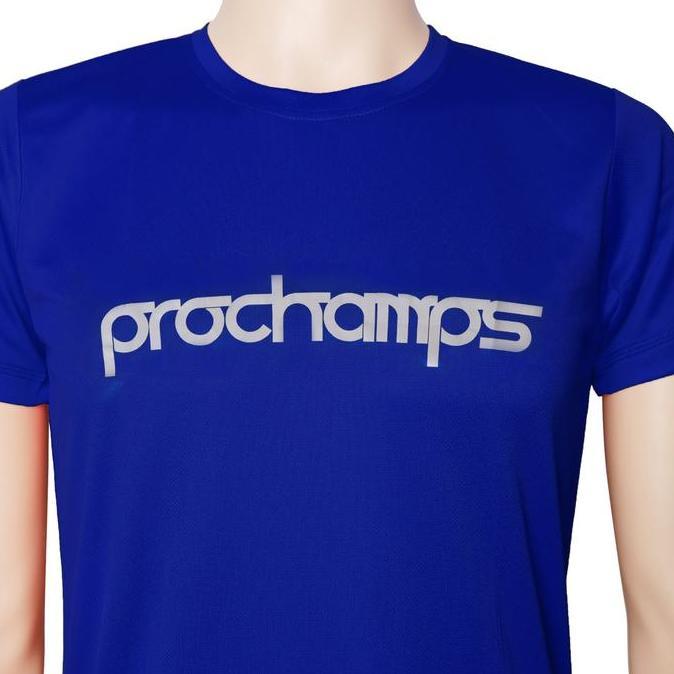 Kaos Jersey Badminton Prochamps Polos 125 Blue Silver