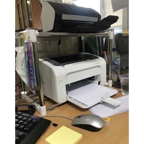 Rak Buku Besi Laptop Organizer Meja Printer susun Minimalis Kuat Kokoh