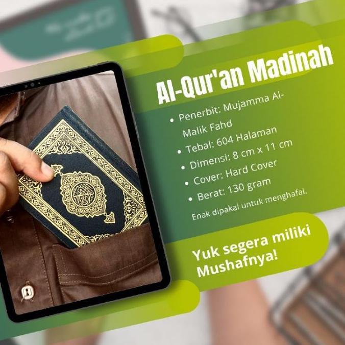 JUAL AL-QURAN MUSHAF MADINAH SAKU ORIGINAL | MUSHAF SAKU MADINAH 8 X 11