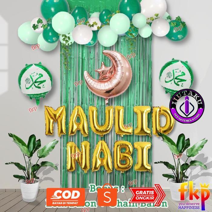 IJUTAKU FUN KIDS PARTY DEKORASI MILAD NABI / KELAHIRAN NABI MUHAMMAD / BALON DEKOR MILAD / MILADUN N